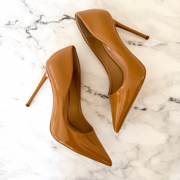 Steve Madden Vala Pointed Toe Stiletto Pumps in Nude Caramel, sz 7 - Picture 9 of 11